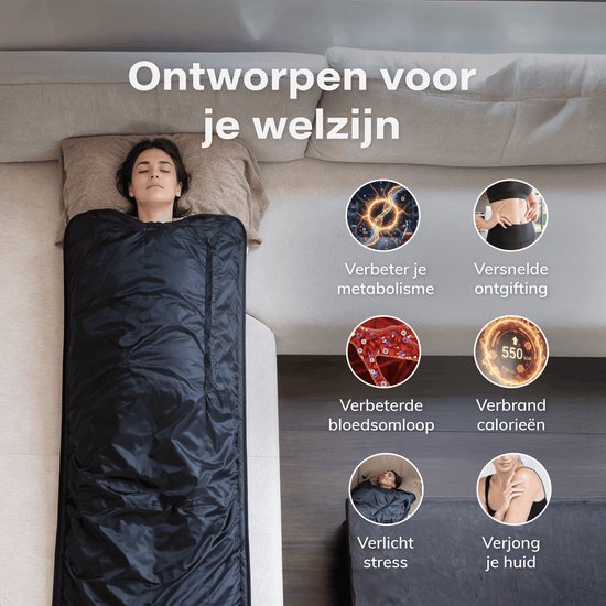 Soft & Silky Infrarood deken - Leer - Sauna deken - Paneel - Warmte - Elektrische - Fibromyalgie - Verwarming - Infraroodlamp - Infraroodtherapie
