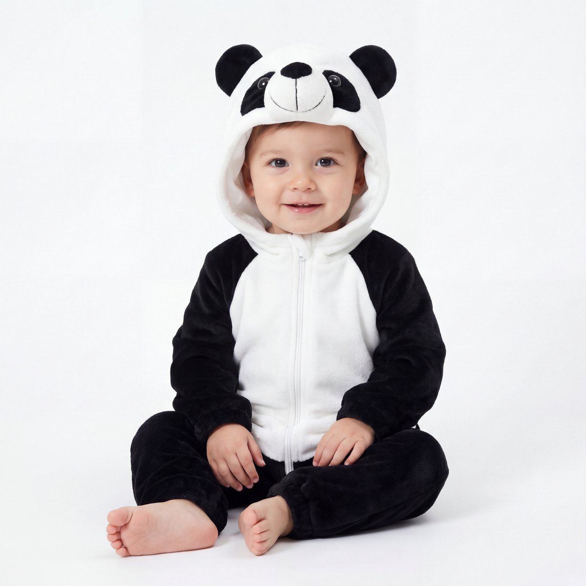 JAXY Baby Onesie - Carnavalskleding Kinderen - Verkleedkleren Jongen en Meisje - Verkleedkleding Kind - Romper - EU 80/86 (label 100) - Panda
