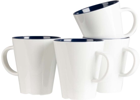 Gimex - Linea Line - Mok - Blauw - 4 Stuks — afbeelding 4