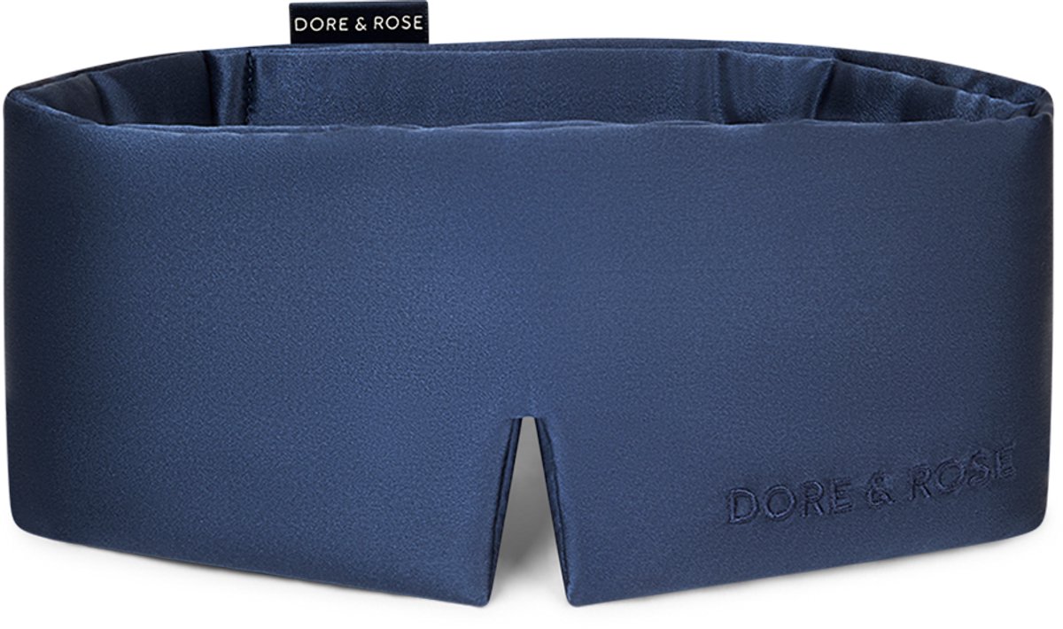 Dore & Rose - Slaapmasker - Oogmasker - Zijden Slaapmasker Voor Mannen en Vrouwen - Deep Sleep Mask - Eye Mask - Verduisterend - Wallen - Donkerblauw - Nº 65 Ciel Nocturne