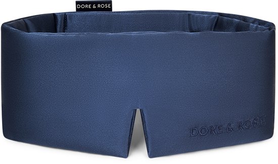 Dore & Rose - Slaapmasker - Oogmasker - Zijden Slaapmasker Voor Mannen en Vrouwen - Deep Sleep Mask - Eye Mask - Verduisterend - Wallen - Donkerblauw - Nº 65 Ciel Nocturne