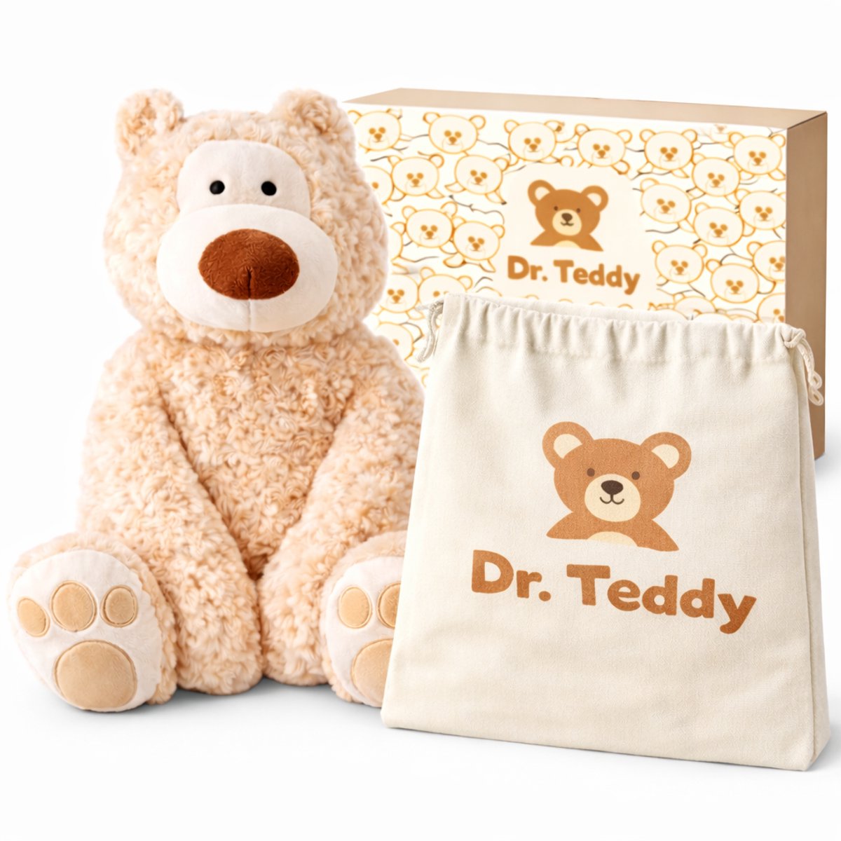 Verzwaringsknuffel - 1.5/2.5KG Verstelbaar - Verzwaarde Knuffel - Weighted Stuffed Animal - Zwaarte Knuffel - Plushie - Grote Knuffelbeer - Zware Slaapknuffel - Sensorisch Speelgoed - Verzwaringskussen - Teddybeer - Autisme - Kinderen & Volwassenen