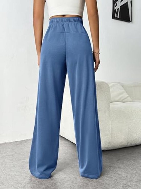 Dames Hoge Taille Joggingbroek met Wijde Pijpen — afbeelding 4