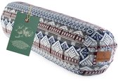 #DoYourYoga Tarik Cylindre de Yoga Traversin avec Housse 100% Coton Lavable Bio-Organic Sarrasin 68 x 22cm Coussin de Yoga Méditation/Assis/Coussin Zafu pour Yin Yoga