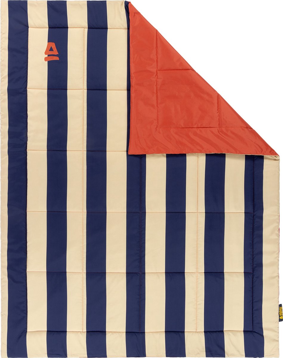 Abbey Camp Picknickkleed - Gevoerd picknick plaid - 140 x 180 cm - Blauw/Zand
