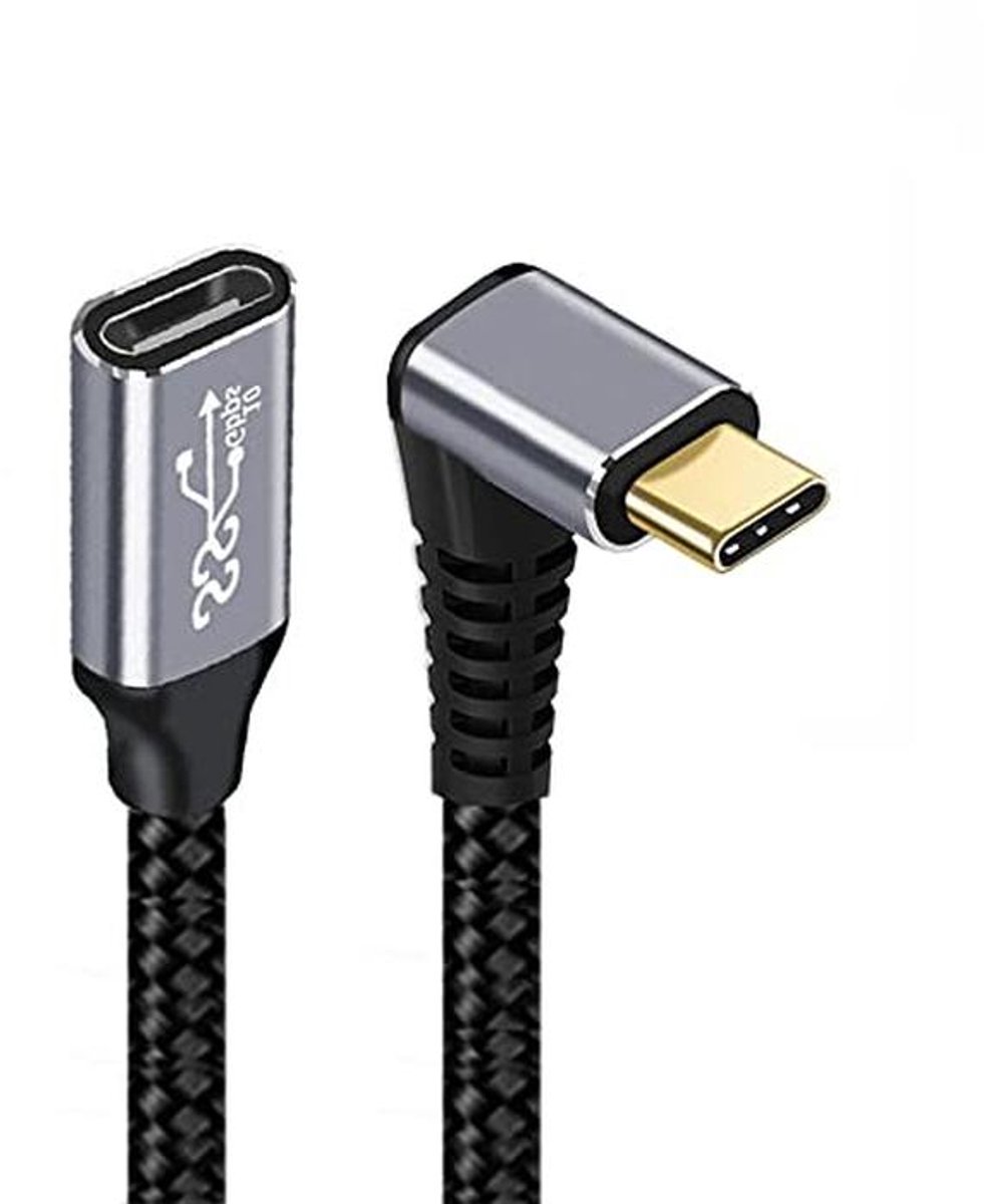 USB-C Hoekige Datakabel 10Gbps 100W - 200CM