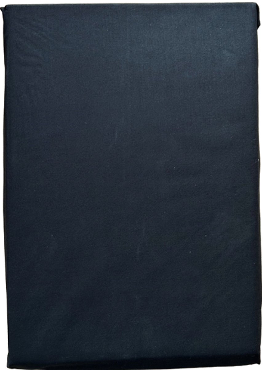 Percale Katoenen Hoeslaken - 90x220 cm - Eenpersoons - Hoekhoogte 28 cm - Zwart - Fris & Ademend - Restant Actie!