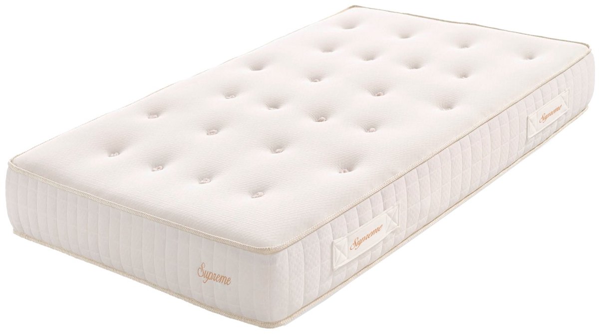 Moonia Supreme - Pocketvering matras 80x190 cm - 25 cm dik - Duo-systeem - Anti-allergisch Beige