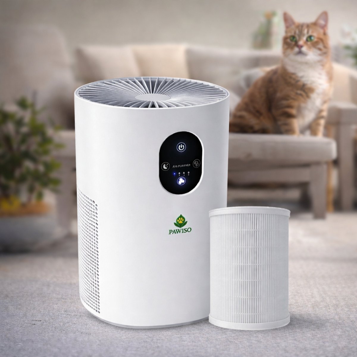Pawiso Air Purifier / Luchtreiniger - Wit - 65 m² - HEPA + Koolstoffilter — afbeelding 3