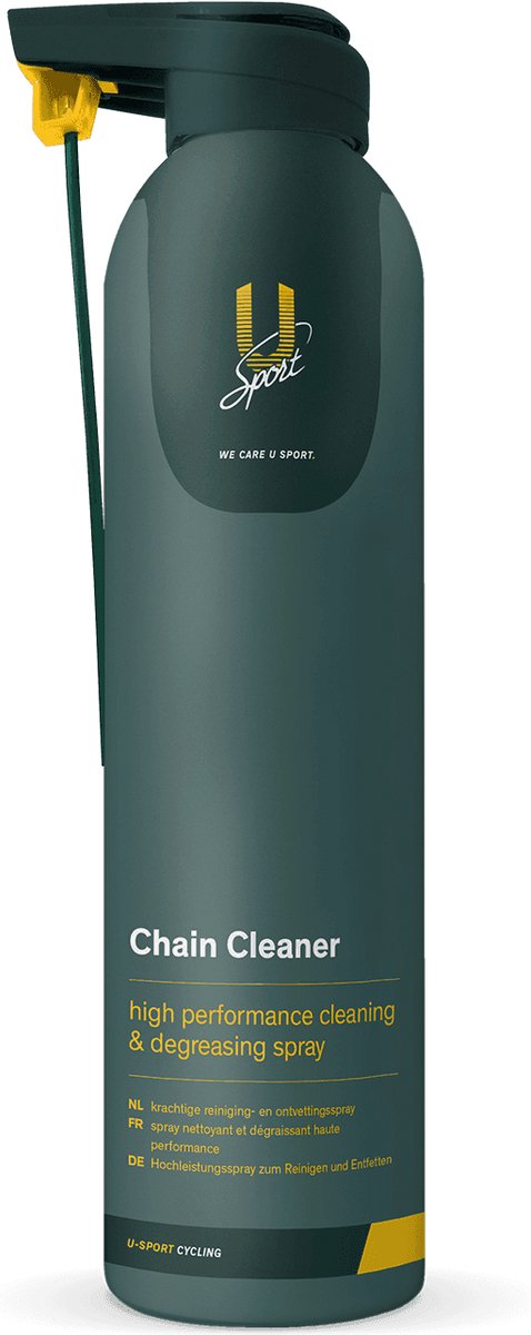 U-Sport Chain Cleaner - 400 ml - Krachtige Kettingreiniger & Ontvetter - Voor Ketting, Cassette & Tandwielen - Dual Spray