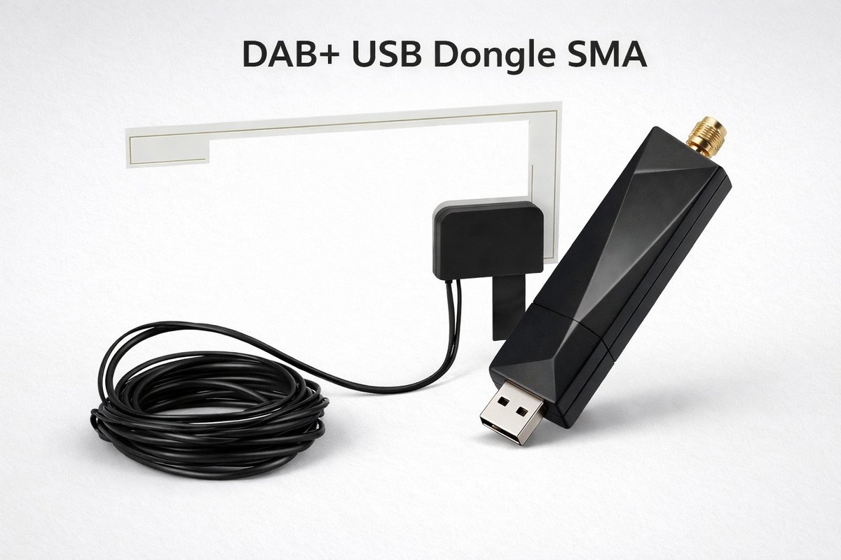 DAB+ USB Radiotuner met Antenne – Digitale Autoradio Ontvanger