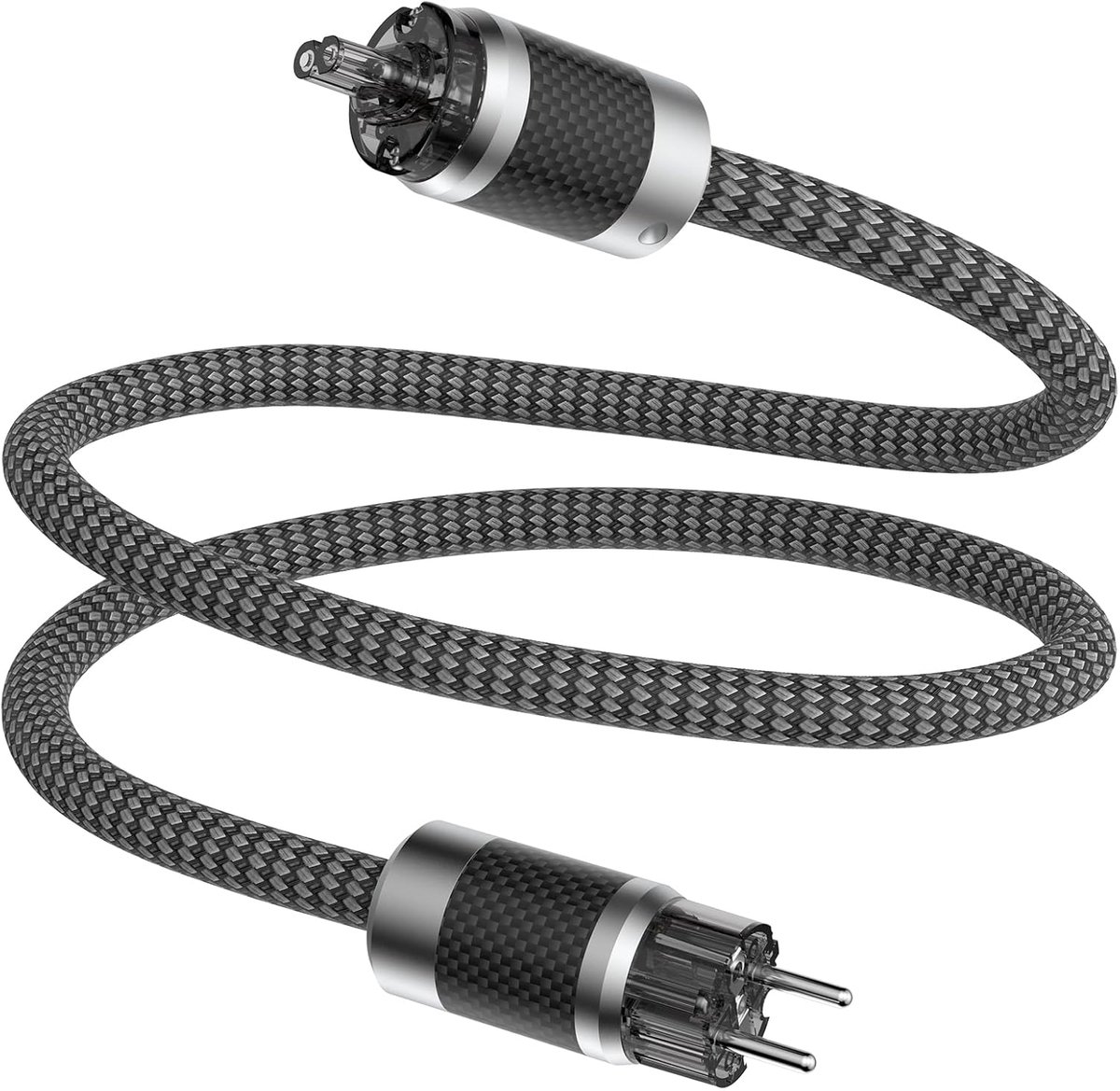High-End Hifi Netsnoer C15 Audio Kabel 1.5m met Geaard en Koud Stekker voor Audioapparatuur
