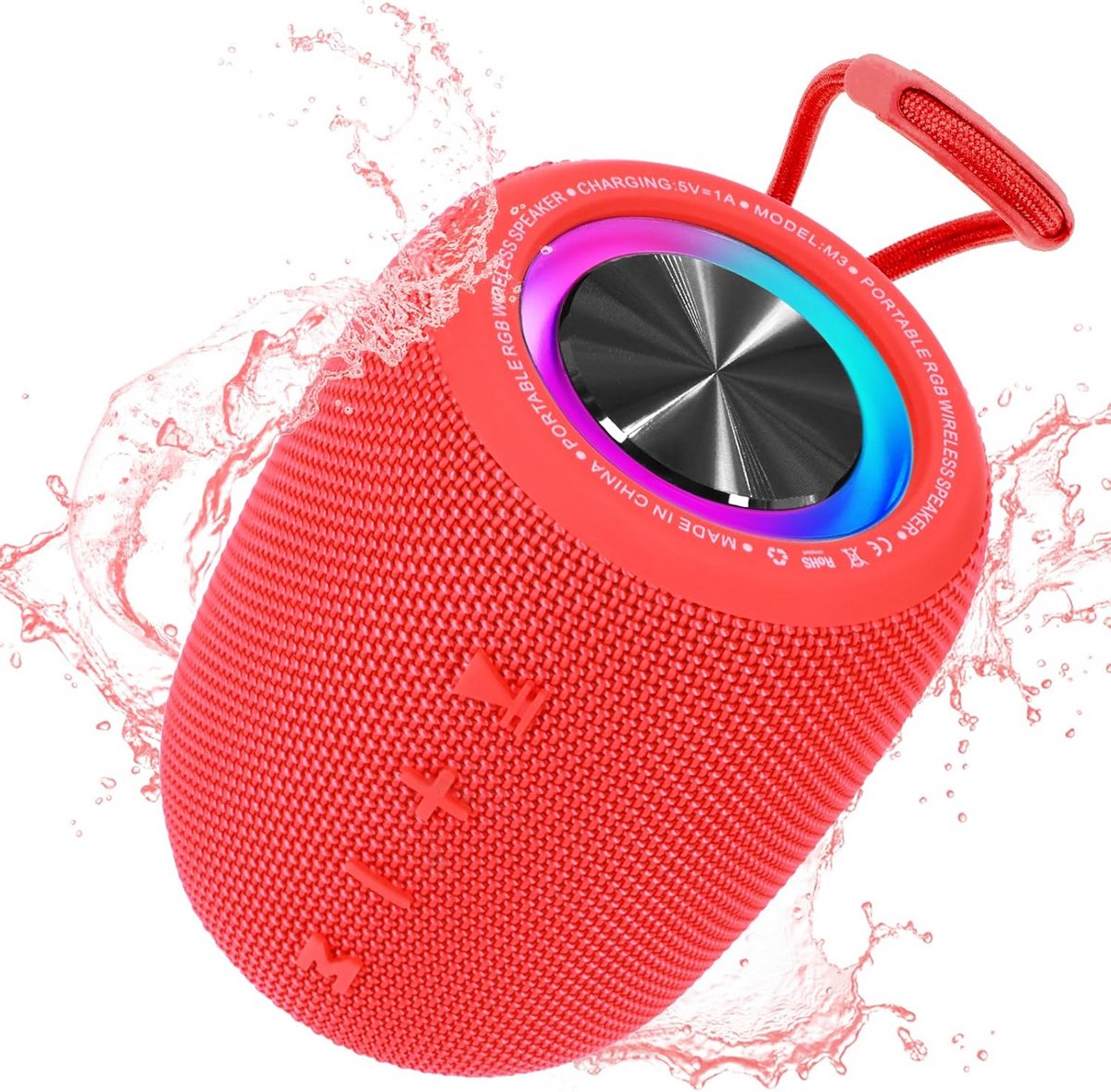 Draagbare Bluetooth Speaker met 20W Geluid, LED Lichtshows en IPX6 Waterdicht