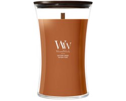 WoodWick Hourglass - Saffron Smoke - Large Geurkaars - 130 branduren