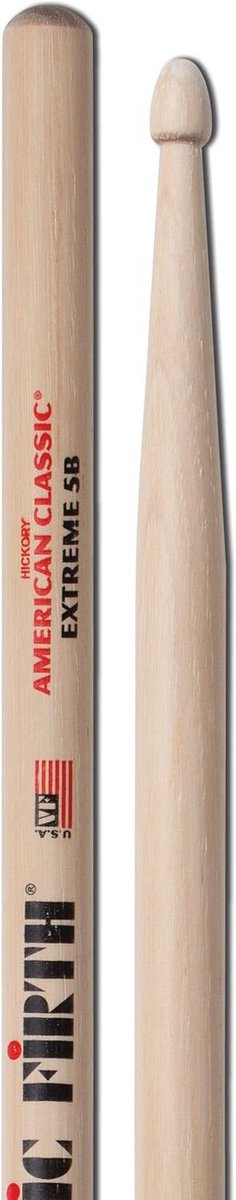 Extreme Drumstokken 5B Hickory Houtpunt - Verlengde Slagstokken