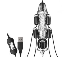 Multi vibrerende penis sleeve | Eikel vibrator | Guybrator | Afstandsbediening | Intense hoogtepunten | 4 vibratie spots | Krachtig penis vibrator