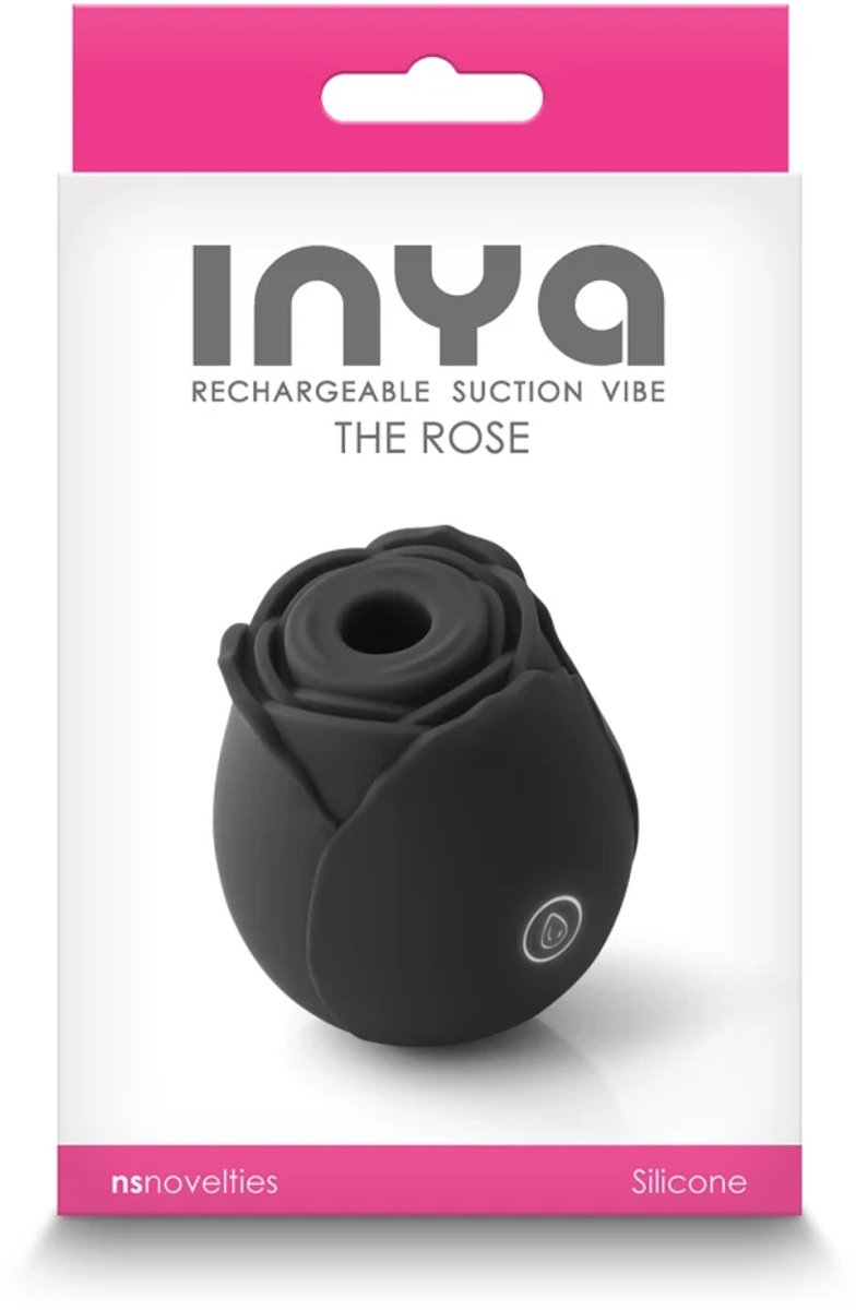 Inya - The Rose, zwart - oplaadbare clitoris zuiger - Seksspeeltje clitoris stimulator voor maximaal genot vrouwen