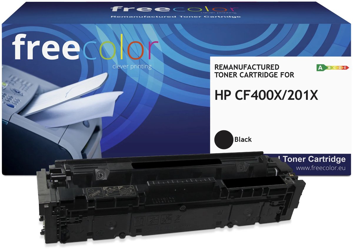 Freecolor - Vervangt HP 201X (CF400X) Toner - Zwart - 2.500 pagina's - Compatible