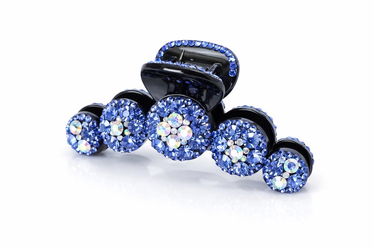 Haargrijper - Haarspelden Dames - Haarsieraad - Haar accessoires - Haarklemmen - Haarclip - Haarklem - Dames - Blauw - 10 cm - Uniek - Cadeau Tip
