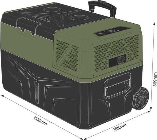 Walco BCX30 Green Compressor Koelbox 28L - Draagbaar & Bluetooth van Merkloos — afbeelding 4