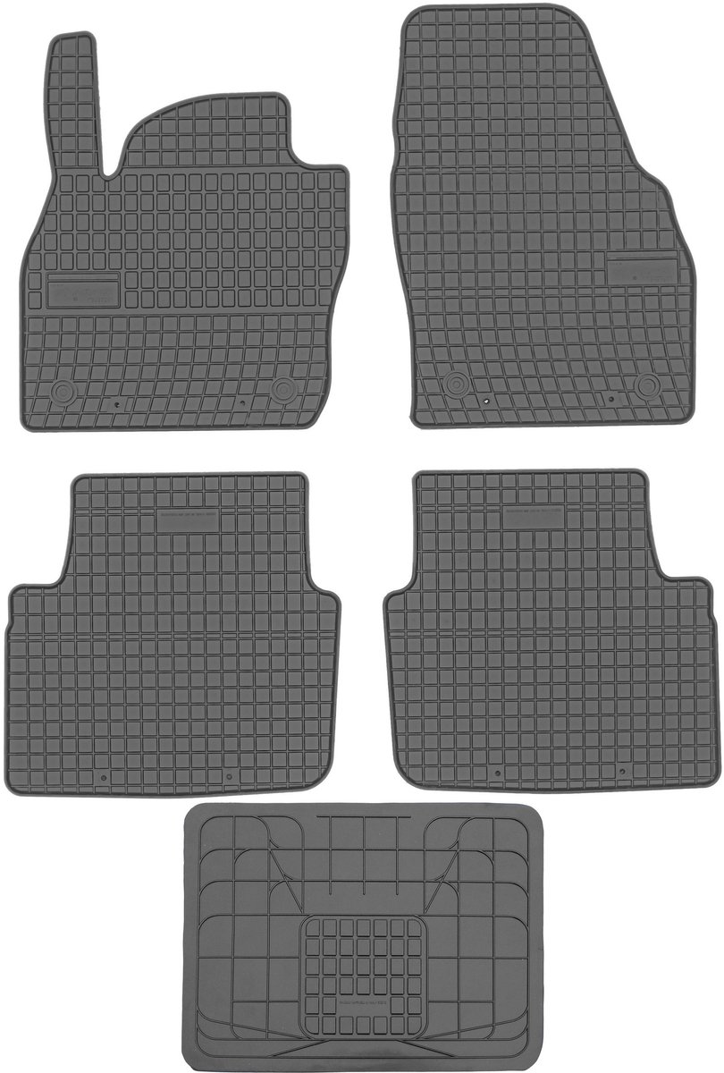 Frogum ET410725 + OSŁONA 542742 - Skoda Kamiq 2019- Zonder Bevestiging - Rubber Matten - Zwart