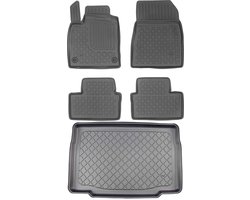 Aristar Set - Bagageruimte Mat en Vloermatten - Renault Clio V - Zwart - Veilig en Waterdicht