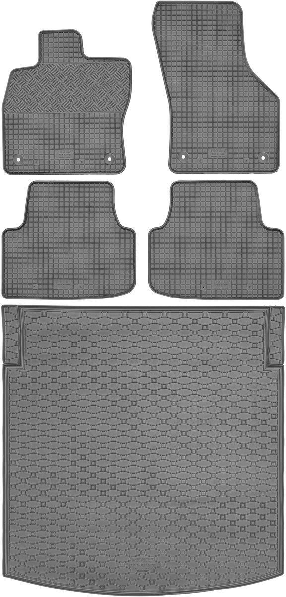 Max-Dywanik Rigum RKK + RIGUM - Automattenset - Kofferbakmat - Zwart - Waterdicht