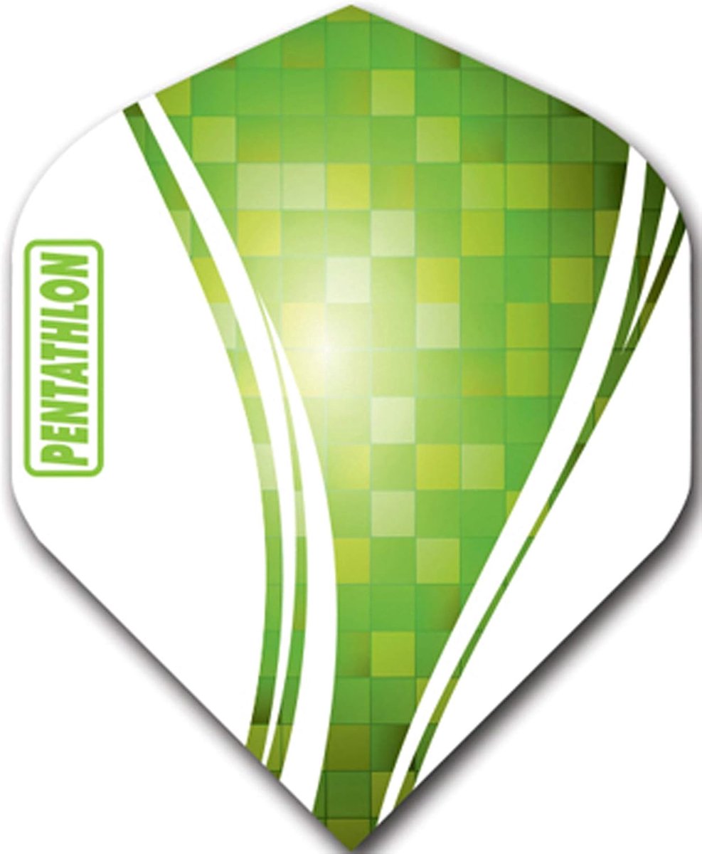 Dartpijlen Accessoires: 30 Stuks Dart Flights in Wave Groen (Standaard Set)