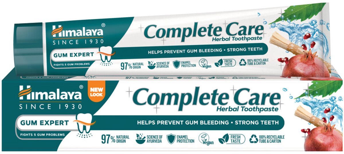 Himalaya Herbals Complete Care Herbal Tandpasta - Bestrijdt Tandplak - Bevordert Gezond Tandvlees - Versterkt Je Glazuur en Tanden - 75 ml