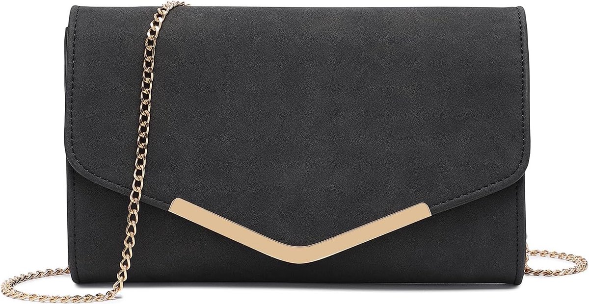 Elegante Dames Clutch Tas met Kettingschouderband - Avondtas voor Bruiloft en Feest