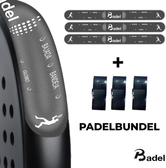 Badel® Padel Protector Bundel – 3 Stuks – Lichtgewicht Frame Bescherming – Geen Invloed op Balans