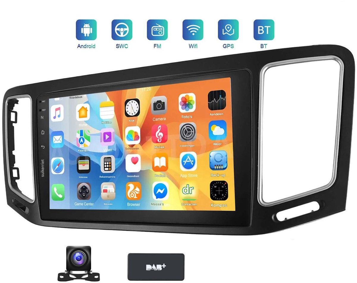 ESSGOO CarPlay Autoradio geschikt voor VW Sharan 7N Seat Alhambra II 2010-2021 - met Draadloos Carplay en Android Auto - radio met navigatie - Bluetooth & Wifi - 2GB 32GB - Achteruitrijcamera - DAB+