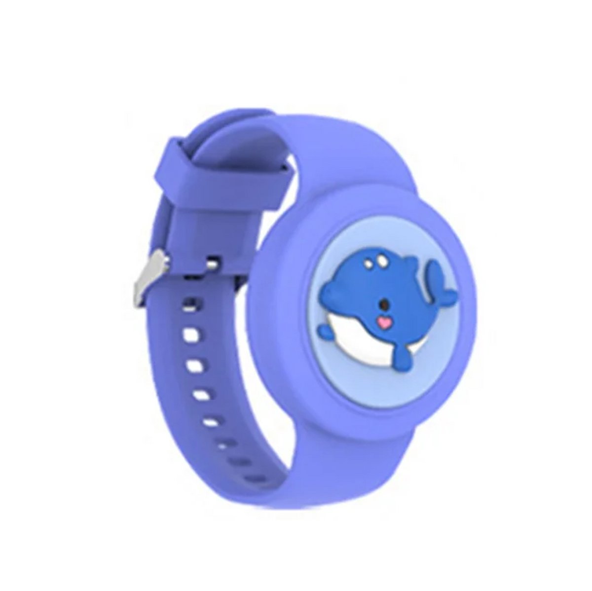 Happy Dolphin Waterdichte AirTag Armband voor Kinderen - Geschikt voor Apple AirTag - Verstelbare Siliconen Band - Veilig Comfortabel.