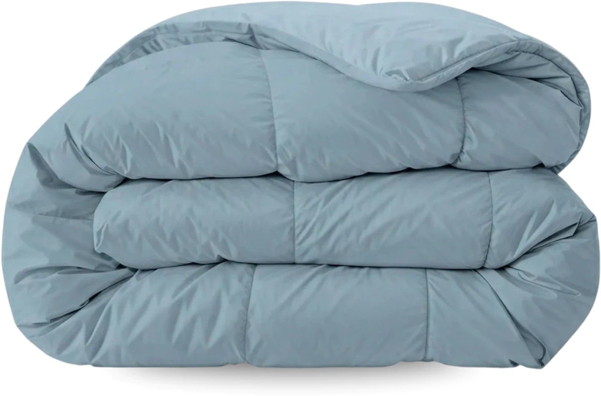 Zelesta Pure Uni Sereen Blauw 140x200cm - Katoenen dekbed zonder overtrek - Wasbaar dekbed - Hoesloos dekbed - 2 in 1 Dekbed met vaste overtrek Pastelblauw