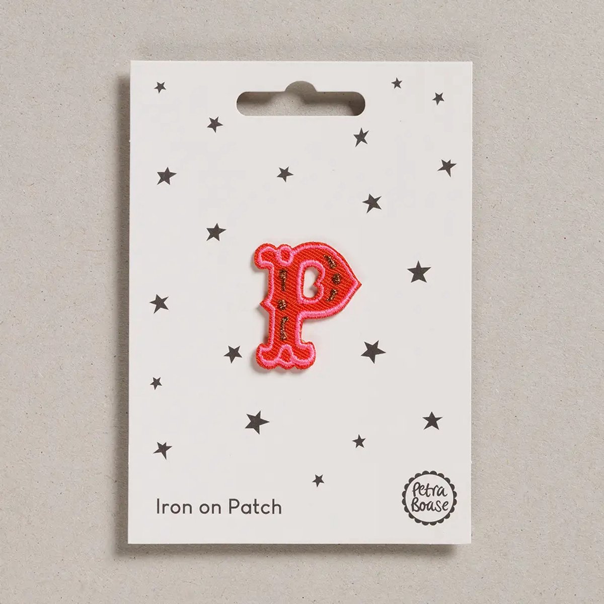 Petra Boase Circus Font - Iron On Patch - Letter P