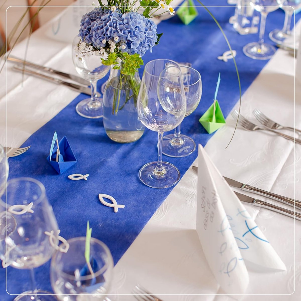 Elegante Vliestafelloper 30 cm x 25 m Bloemen Decoratie Bruiloft Feest