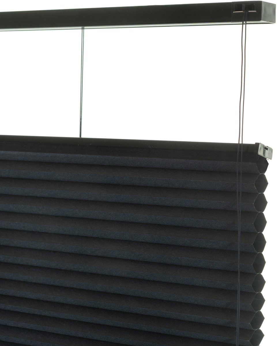 Dutchblinds - Plisségordijnen - verduisterend - Zwart - 40 x 175 cm - Raamdecoratie op maat – foto 4