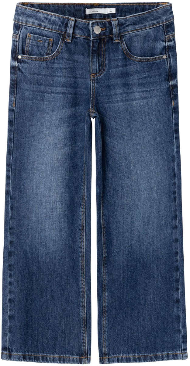 NAME IT Nkfrose HW Wide Jeans Fille – Jean Large Taille Haute Tendance Printemps