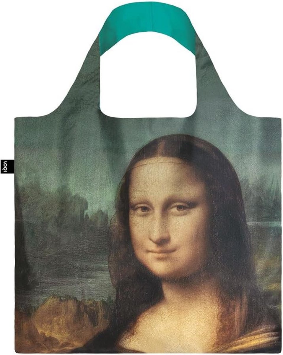 Herbruikbare Boodschappentas met Mona Lisa Kunstprint, Sterk en Waterafstotend