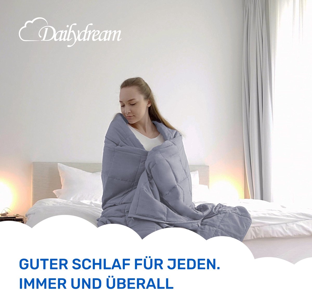 Verzwaringsdeken voor volwassenen van 100% katoen, editie Grijs. Grau / 9,5 KG / 155x200cm