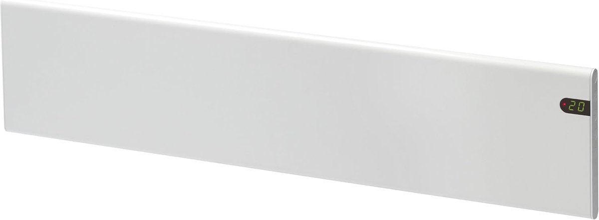Energiezuinige Elektrische Convector Radiator 1000W met Thermostaat en Timer - Hoogte 20cm Wit