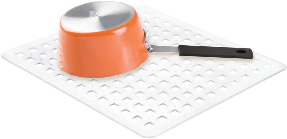 Gootsteenmat PVC met Rooster voor Bestek en Servies