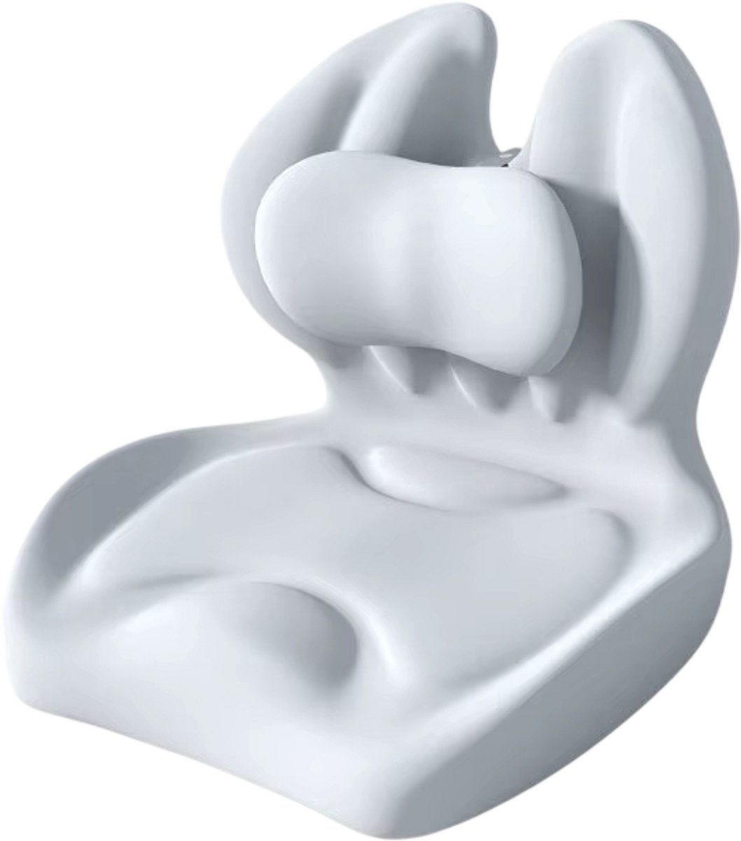 rimmo Memory Foam Zitkussen – Ergonomisch Stoelkussen met Antislip Bodem – Orthopedisch Bureaustoel Kussen voor Rug, Heup en Stuitje – Comfortkussen voor Lang Zitten - Lichtgrijs