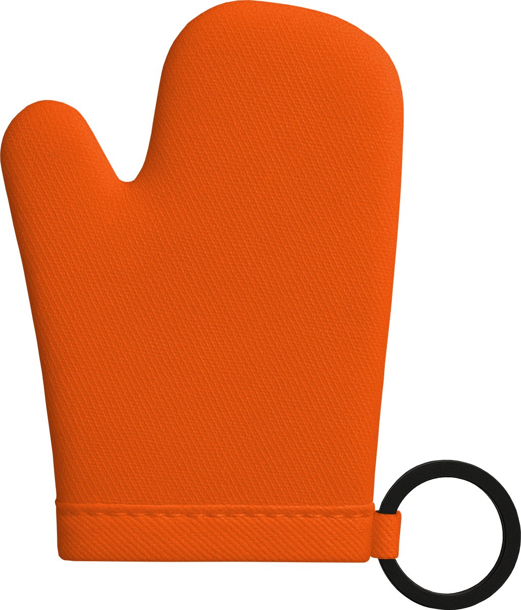 Sleutelhanger mini-ovenwant, set van 10 | Loopi | Oranje