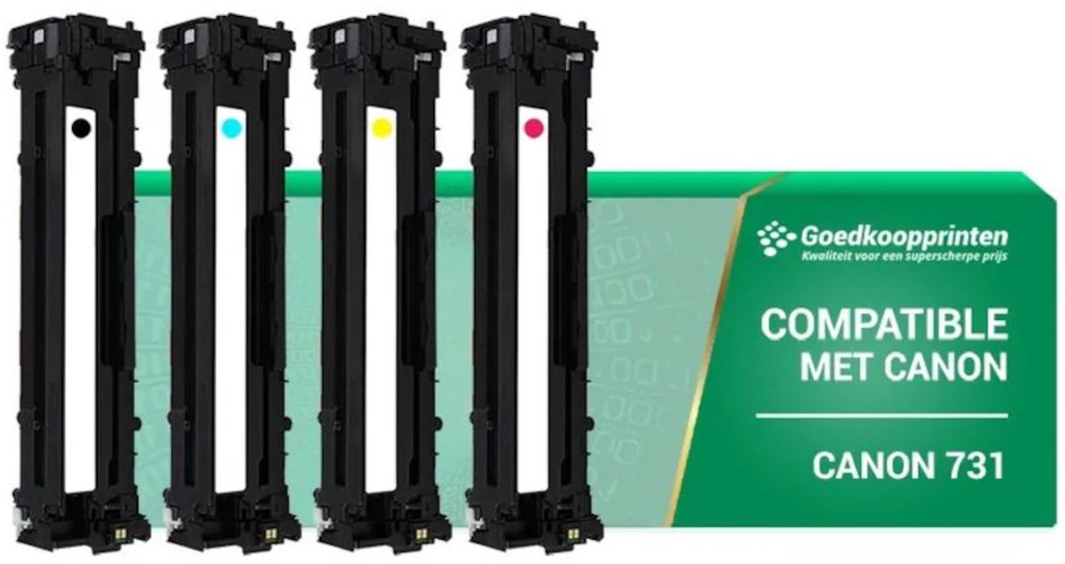 Canon 731 toner cartridge Multipack Zwart en Kleur - Huismerk Actie Set