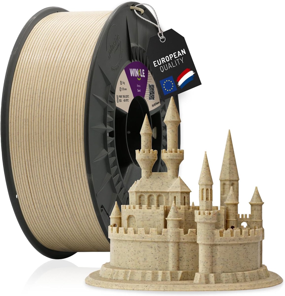 PLA Textuur Filament 1.75mm Zandkleur 1kg voor 3D Printers