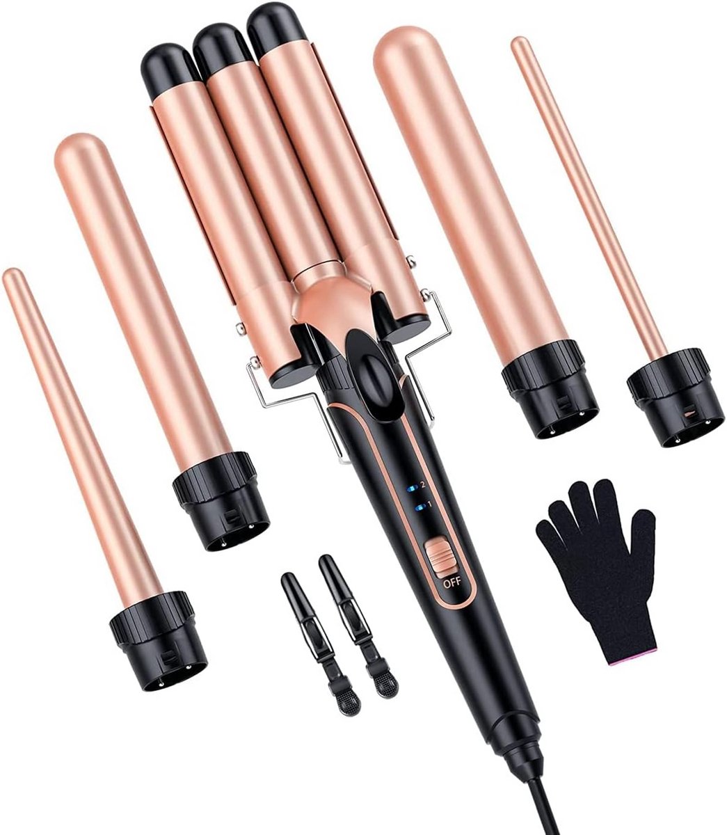 Krultang 5 in 1 - Stijltang met Opzetstukken - Multistyler - Stylinglooks
