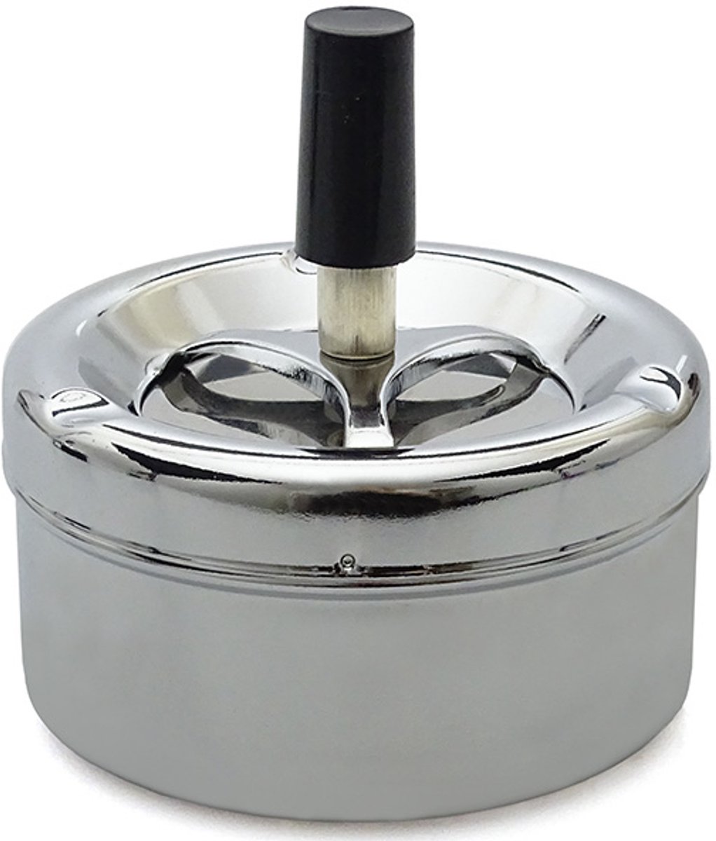 Asbak - Draaibare asbak- zilver - Ø11cm