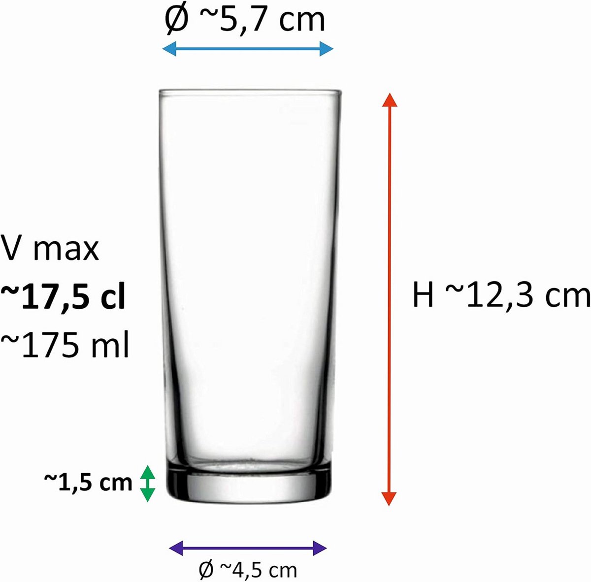 Set van 6 Klassieke Raki en Ouzo Glazen - Authentiek Turks en Grieks Drinkglas