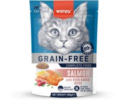 Wanpy - Kattenvoer - Droogvoer - Zalm - Huid & Vacht - 500 gram - Graanvrij